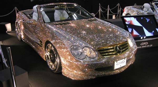 Every car lover’s dream: Mercedes Benz decorated with Swarovski crystals