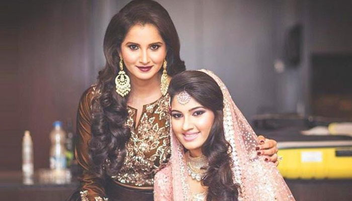 Image result for Sania Mirza's sister to marry Azharuddin's son?