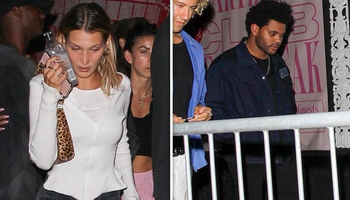 Bella Hadid exits club minutes after ex-flame The Weeknd walks in