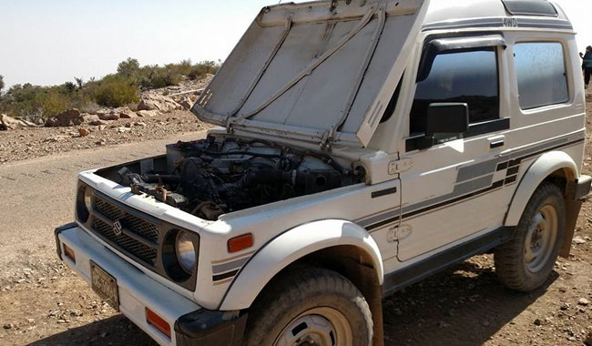 A 2-hour journey to the top from Gorakh Base can take its toll on the jeep
