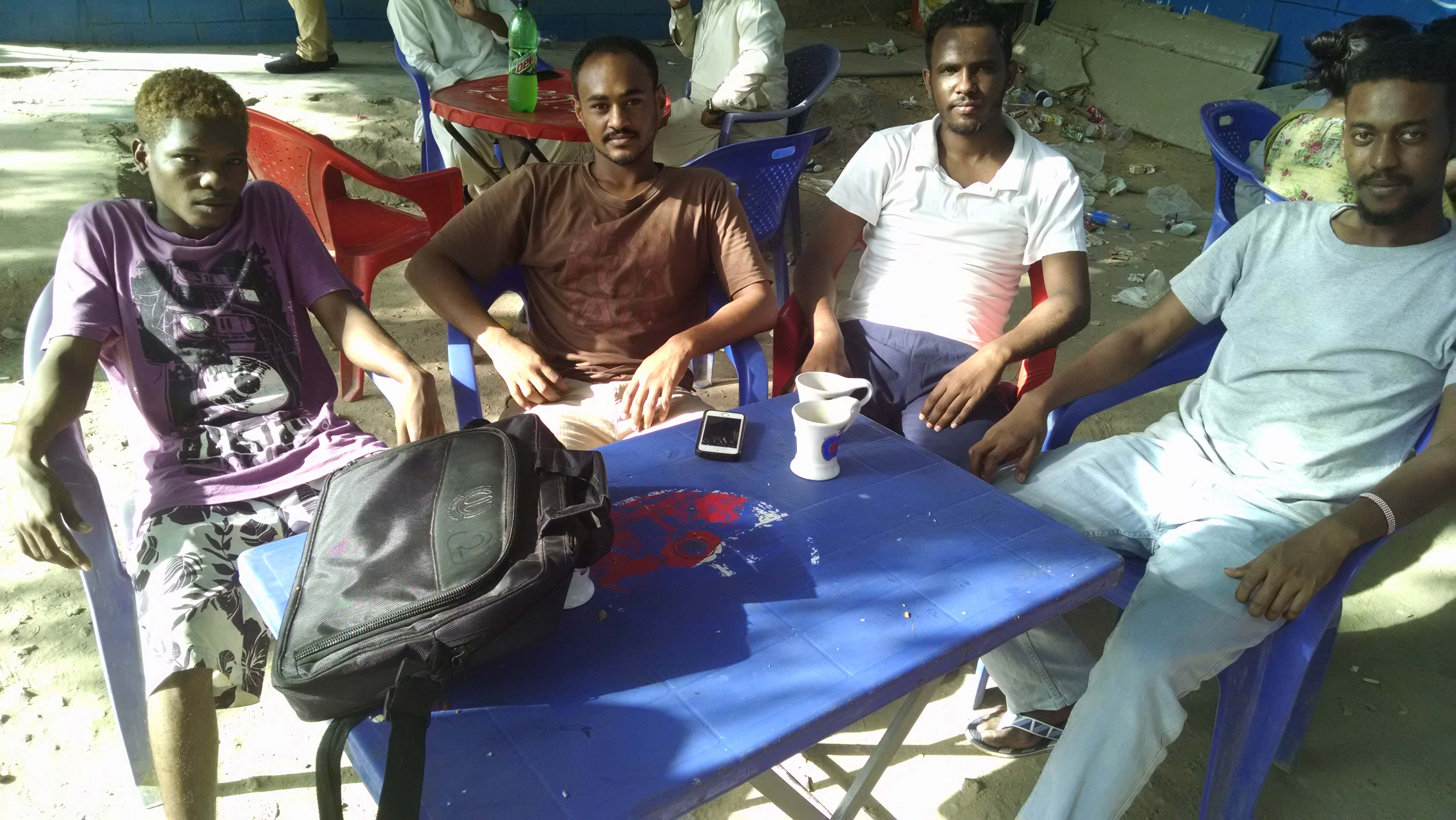 Foreign students at a Karachi University canteen. Photo by author