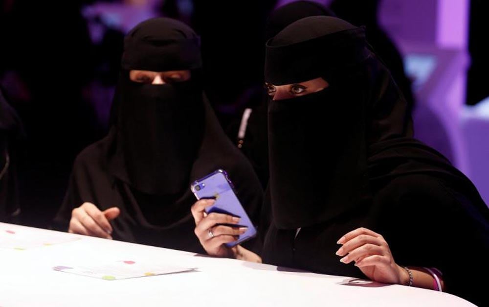 Women take part in Glowork exhibition in Riyadh, September 28, 2017. REUTERS