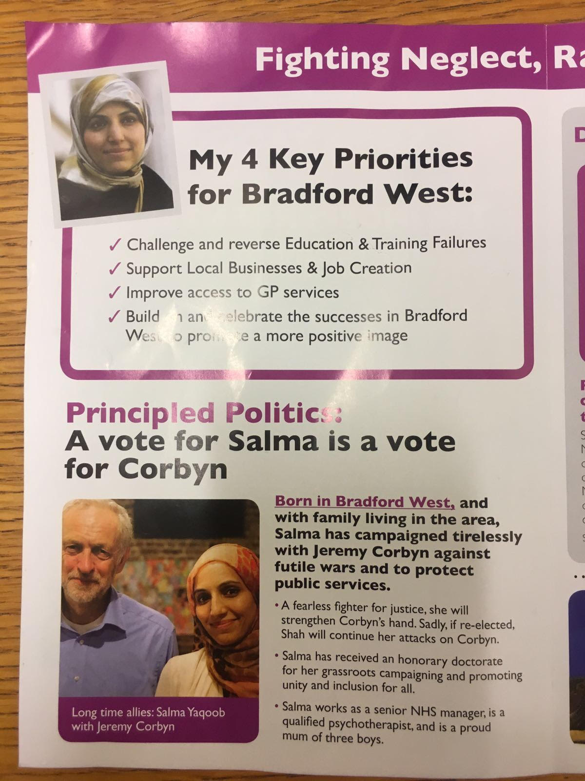 Controversial leaflet