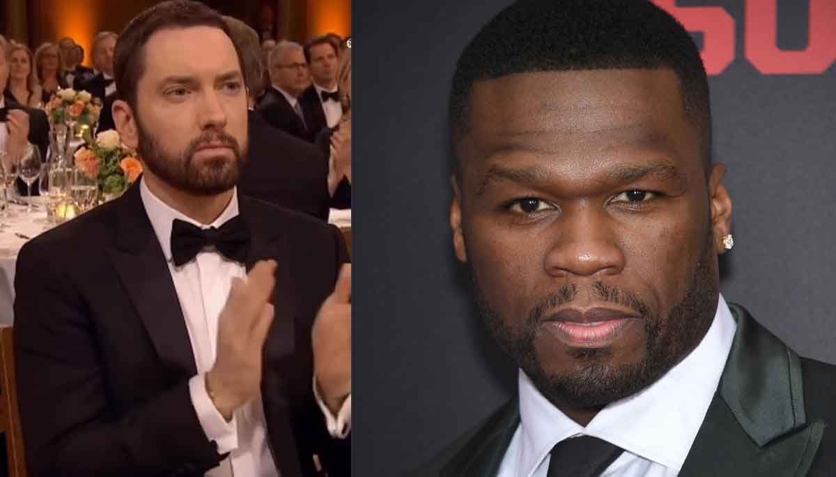 50 Cent gets standing ovation from Eminem in new 'award video'