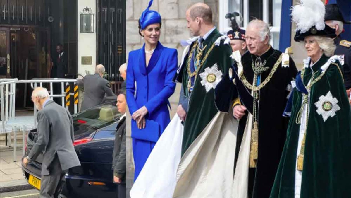 Frail looking oldest living royal performs duties in London