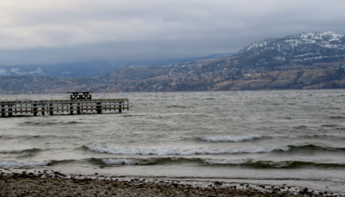 Kelowna weather forecast calls for cloudy day with strong winds and afternoon showers