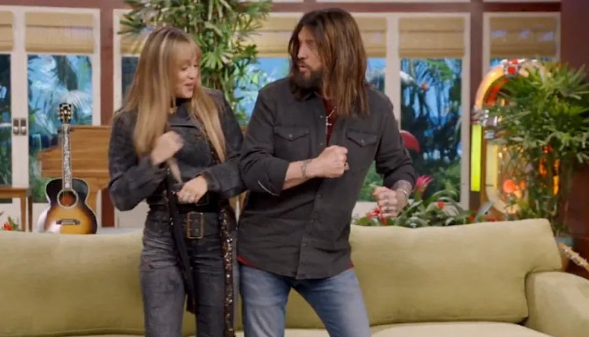 Miley and Billy Ray’s reunion on Hannah Montana set melts hearts