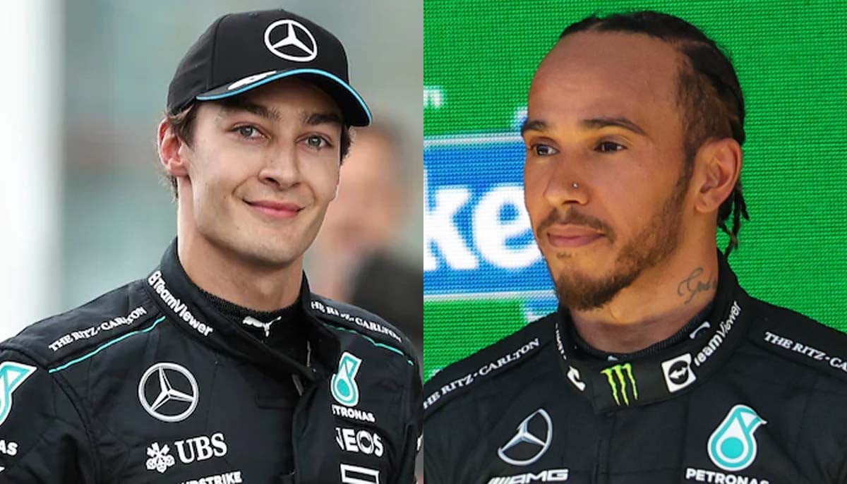 Lewis Hamilton catches George Russell ‘off guard’ during Formula 1 sprint