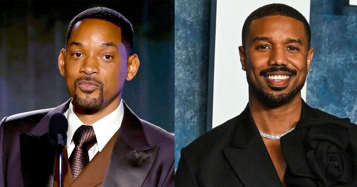 Will Smith reacts to Michael B. Jordan's first Oscar victory