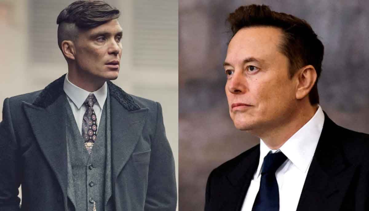 Elon Musk amplifies Cillian Murphy meme using expressionless face emoji