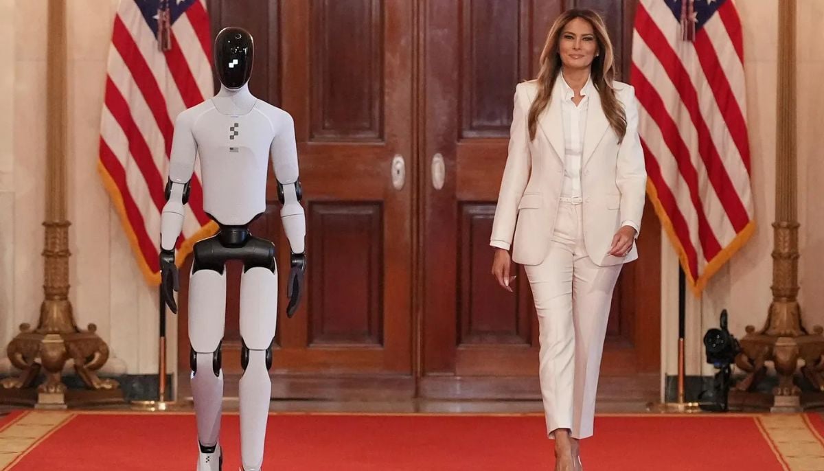 Melania Trump appears with humanoid robot at White House