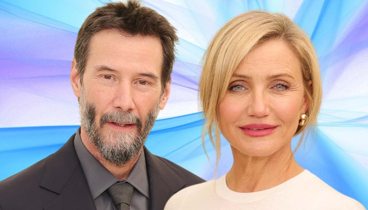 Cameron Diaz reacts to Keanu Reeve's memory slip