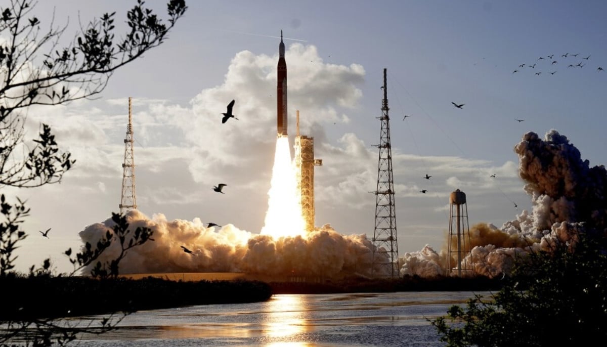 Artemis II launch photo shows birds startled by rocket as remote camera captures historic liftoff