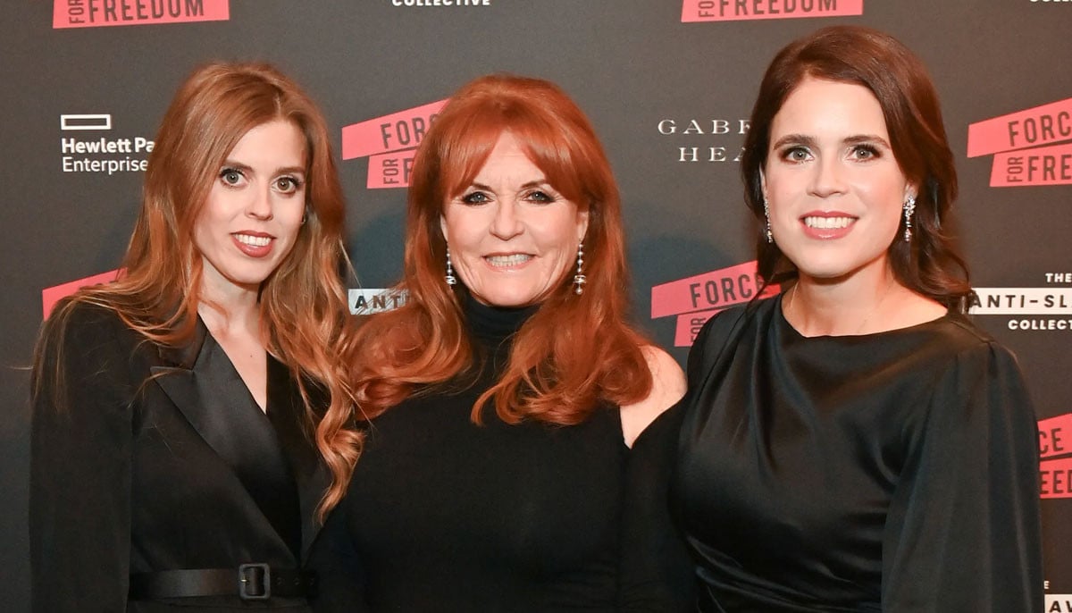 Princess Eugenie, Beatrice supporting Sarah Ferguson from a distance