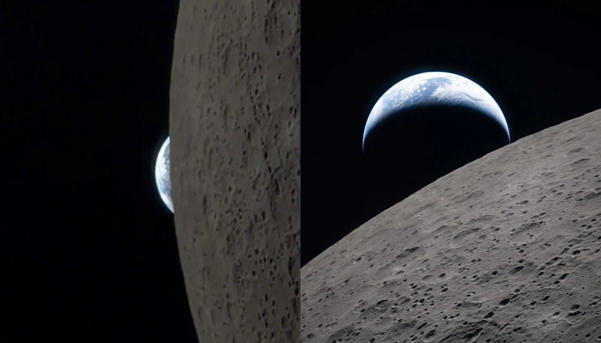 Watch: Artemis II astronaut captures stunning 'Earthset' over Moon's edge using iPhone