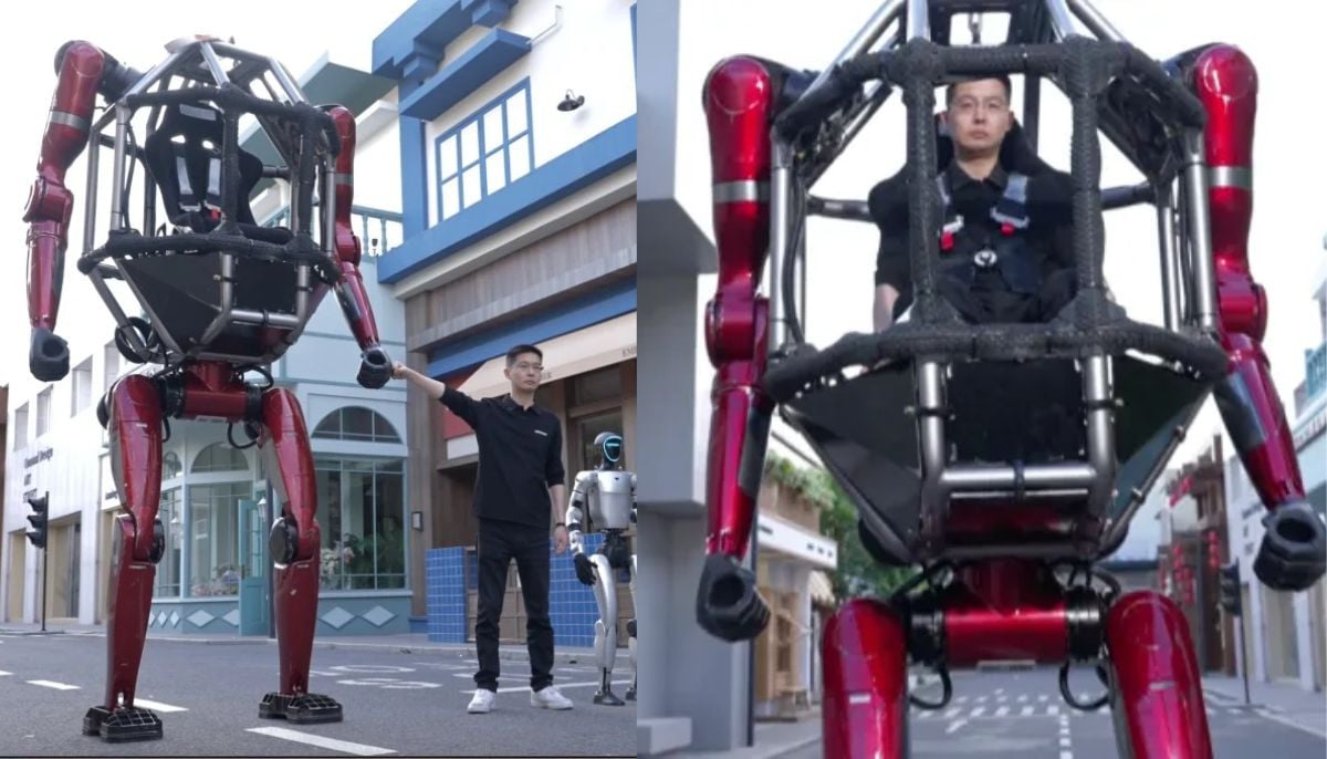 China launches world’s first transforming robot with pilot cockpit
