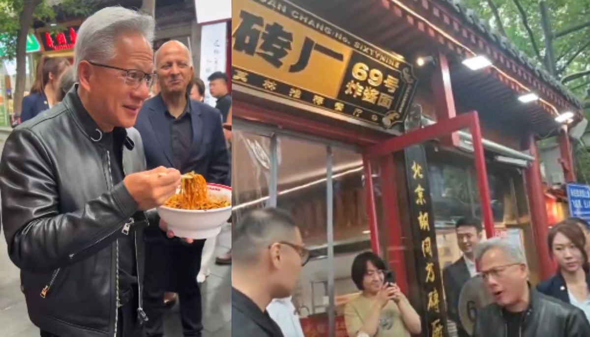 Jensen Huang’s Beijing street food moment goes viral amid Trump-Xi 2026 summit