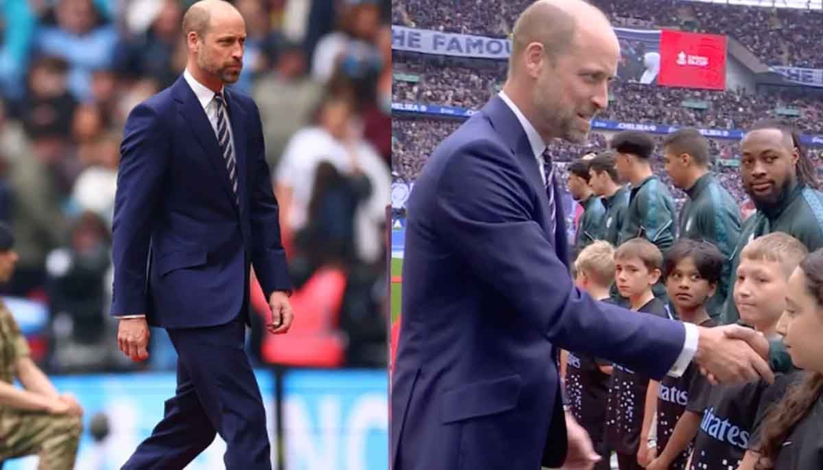 Prince William sings 'God Save The King' before Manchester City, Chelsea final 