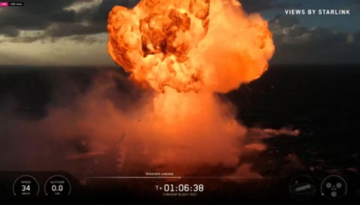 SpaceX Starship explodes after Indian Ocean splashdown