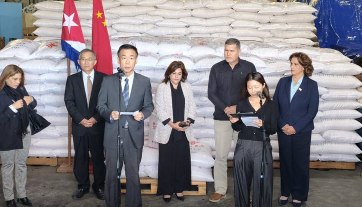 Cuba receives Chinese rice donation during worsening fuel and food crisis