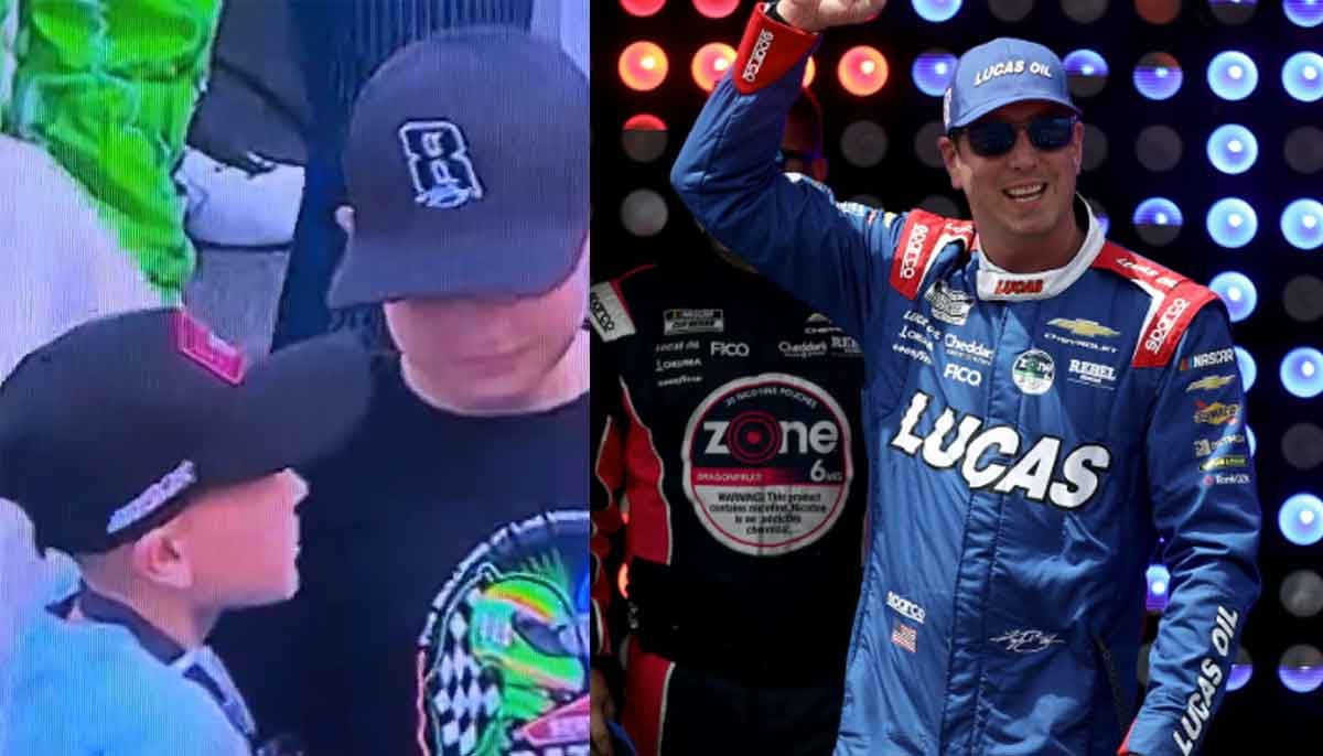 Kyle Larson's son melts hearts with kind gesture toward Kyle Busch's son