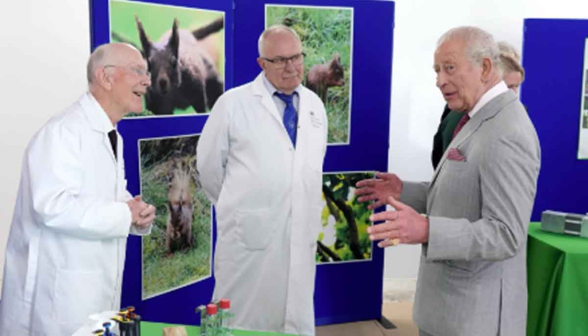 King Charles meets scientists in Yorkshire