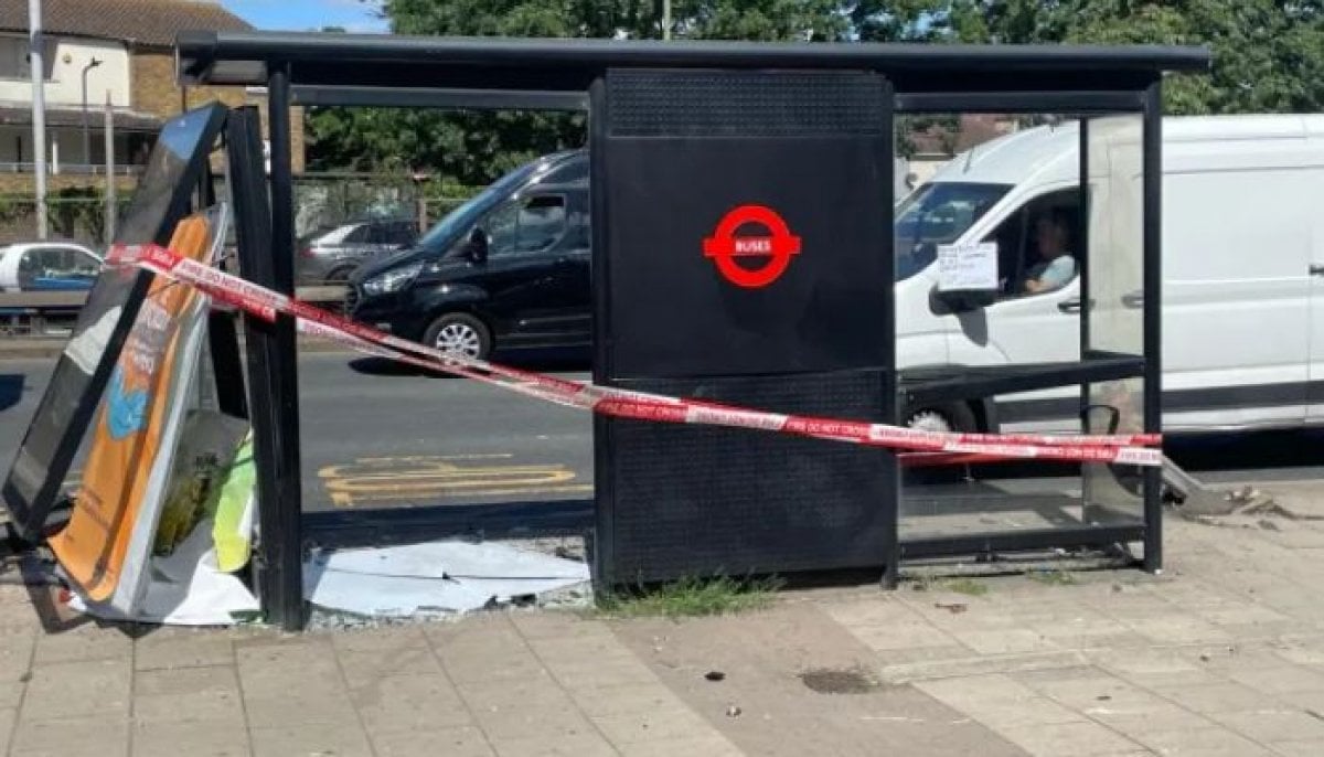 Car crashes into North Circular Bus stop, two injured