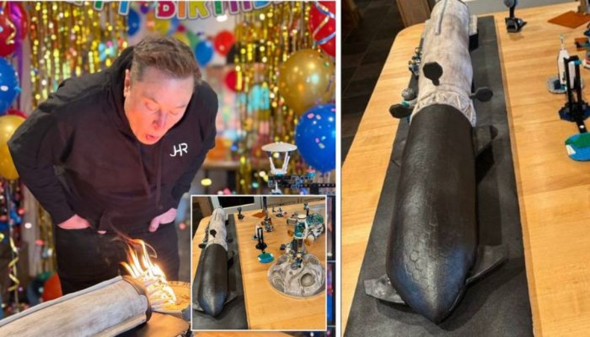Trillionaire Elon Musk celebrates birthday with rocket-themed cake