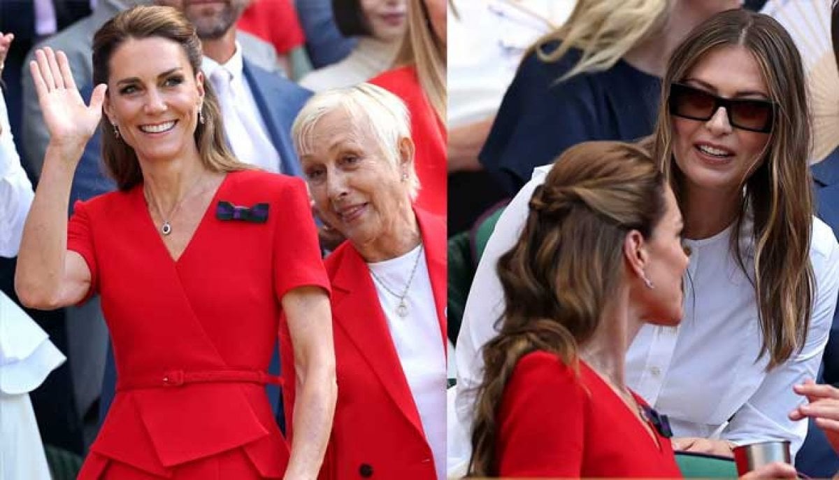 Kate Middleton given standing ovation by celebrity wife of William's Eton friend at Wimbledon