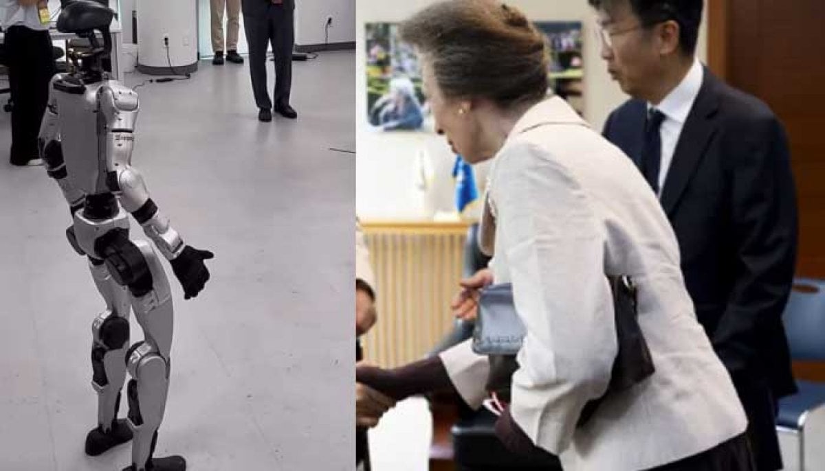 ‘Can it curtsy? Princess Anne asks after meeting humanoid robot