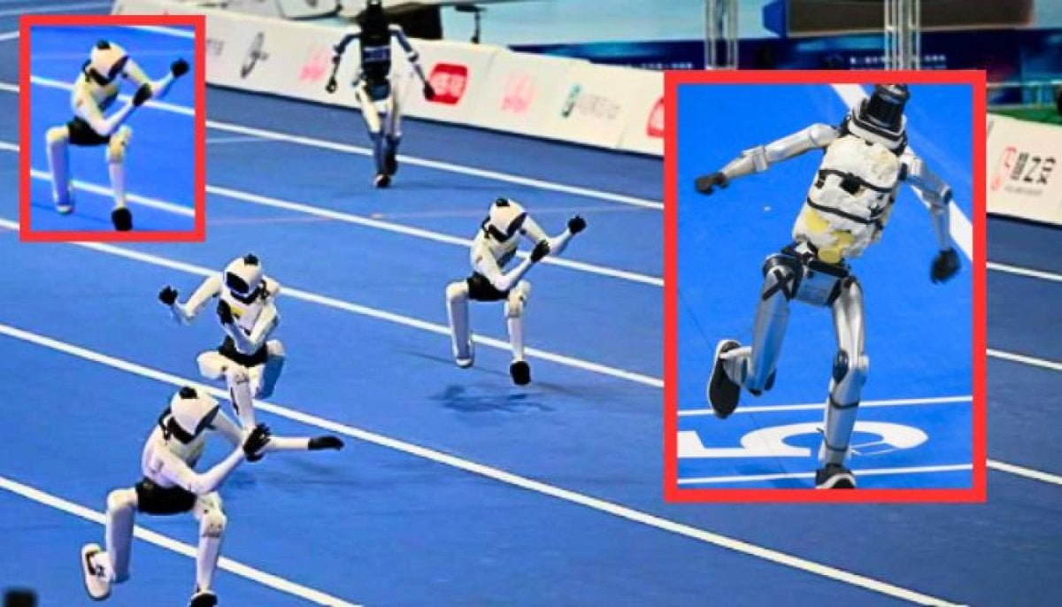 Robot's hilarious high-arm run wins 400m at World Humanoid Games