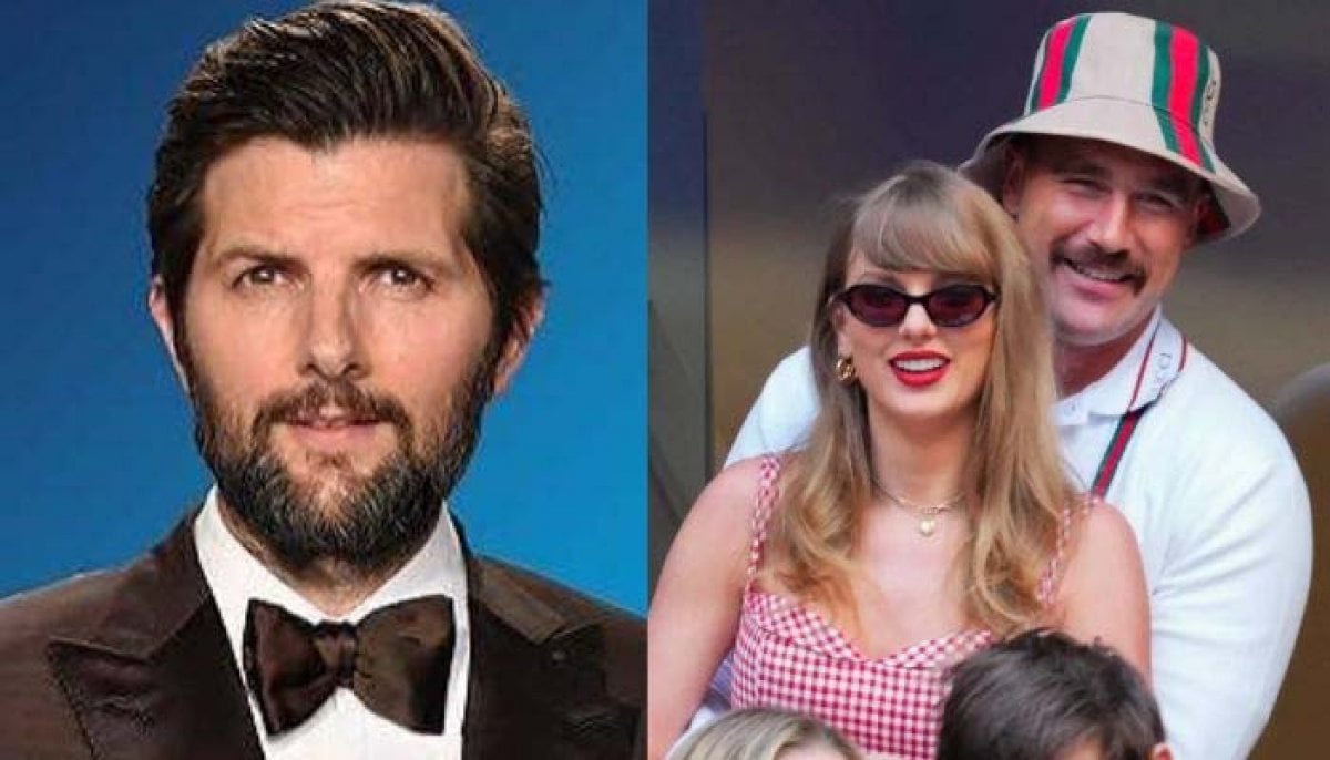 Adam Scott reflects on Taylor Swift, Travis Kelce's wedding
