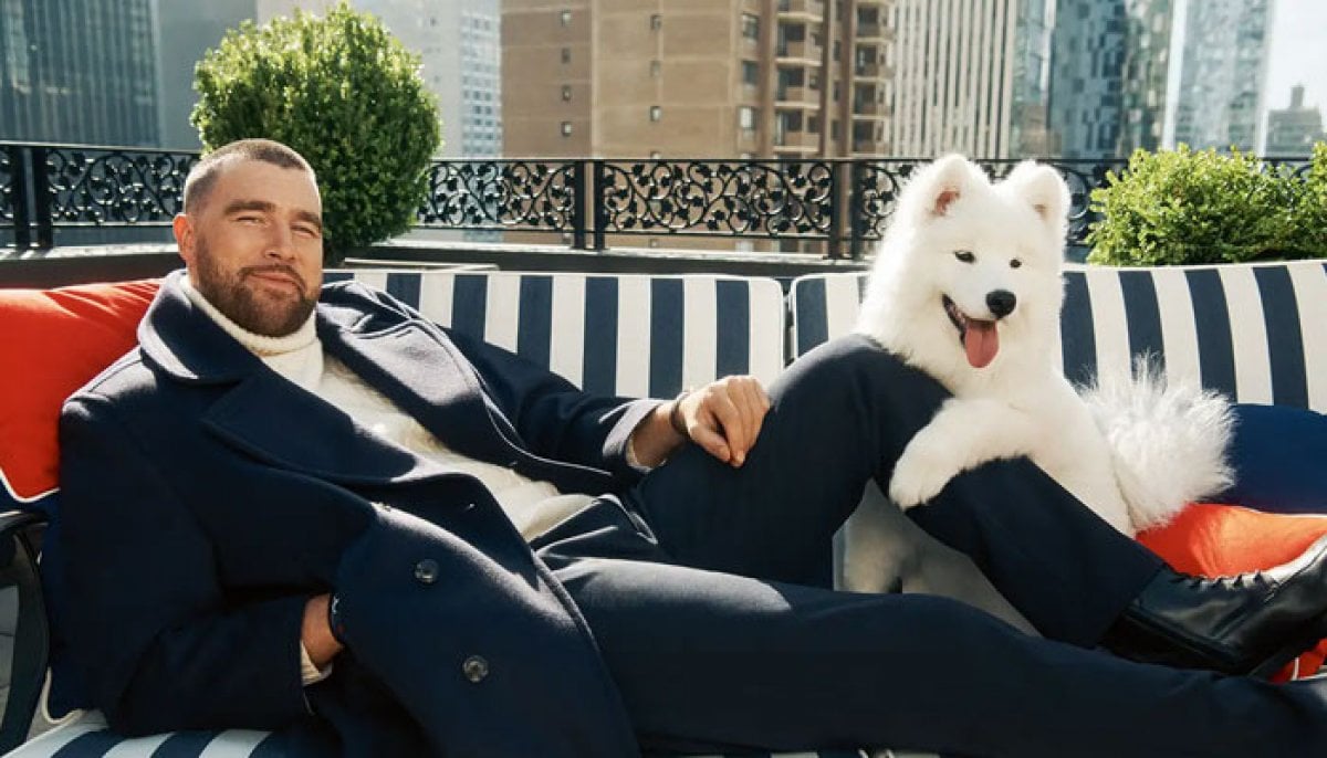 Travis Kelce gushes over his 'model dog' Wendy after Tommy Hilfiger campaign