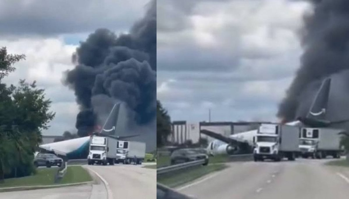 Boeing 767 cargo plane overruns runway at Miami International Airport