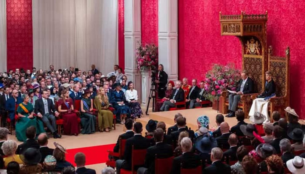 King delivers 'Speech from the Throne' before royals appear on palace balcony