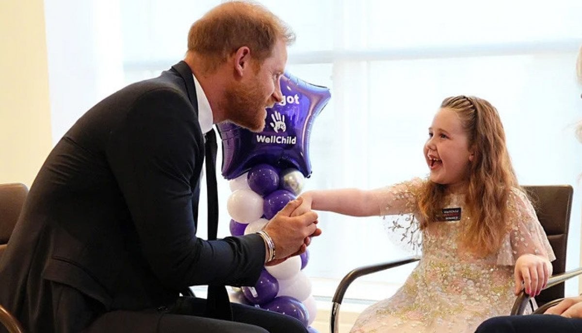 Prince Harry honours 'brave' girl who learned to walk and talk again after brain injury