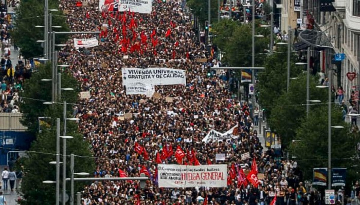Tens of thousands protest in Madrid as anger grows over Spain’s housing crisis 