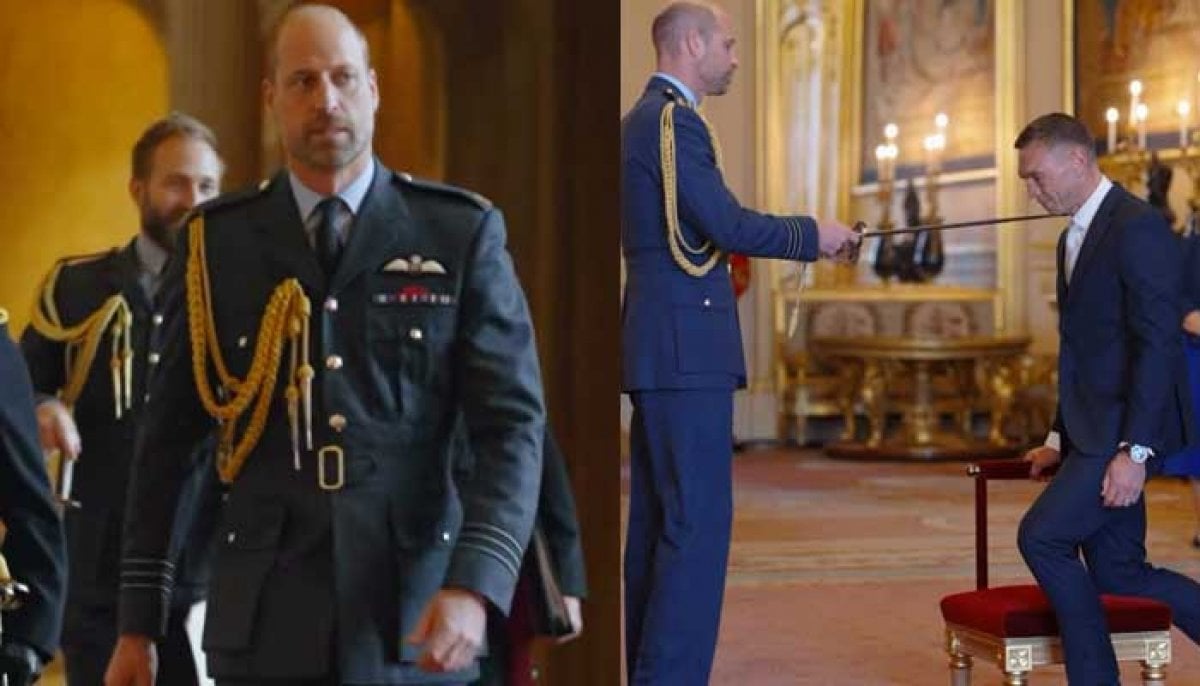 Kensington Palace releases video after Kevin Sinfield knighted by Prince William