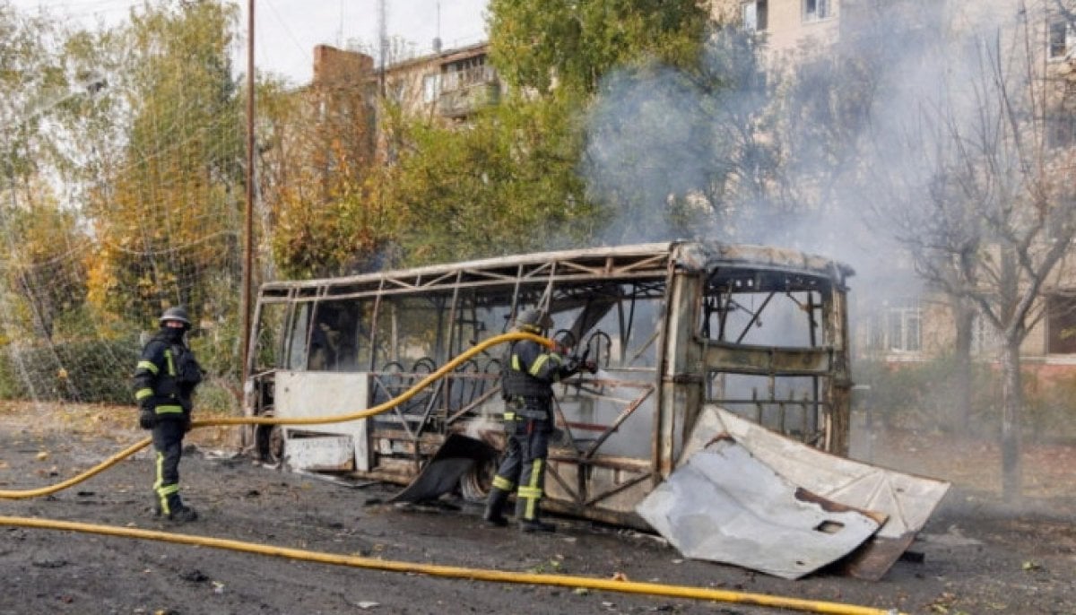 Russia strikes passenger bus in Ukraine, killing at least 30 civilians: officials