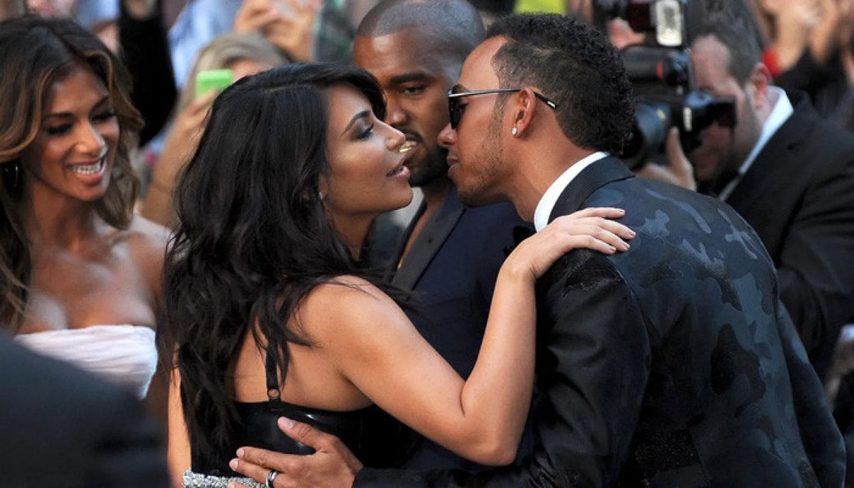 Kim Kardashian turns heads at F1 race as she supports 'boyfriend' Lewis Hamilton