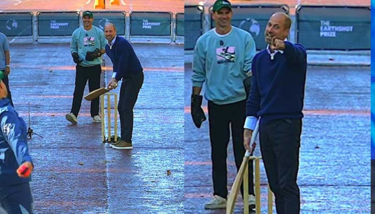 Video released of Prince William playing cricket near palace