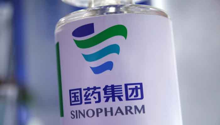 A vial of Chinese Sinopharm vaccine.