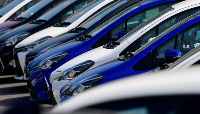 A representational image showing cars parked at a dealership. — Reuters/File