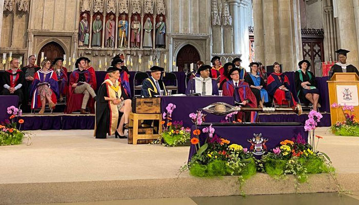 Hertfordshire honours Pak educationist with doctorate