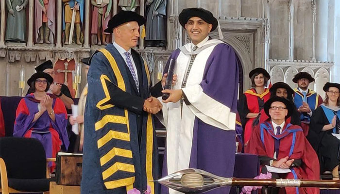 Hertfordshire honours Pak educationist with doctorate
