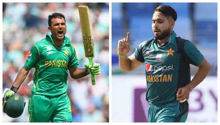 Combo shows Fakhar Zaman (L) and Faheem Ashraf (R)