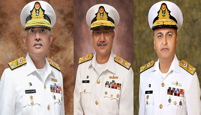 Three rear admirals of PN promoted as vice admiral