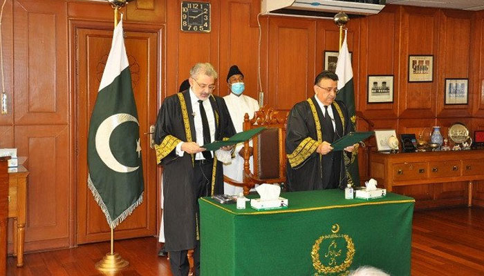 Justice Umar Ata Bandial takes oath as acting CJP