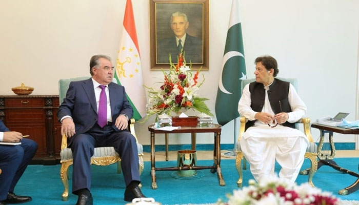 PM Imran Khan discusses Afghanistan with Tajik president