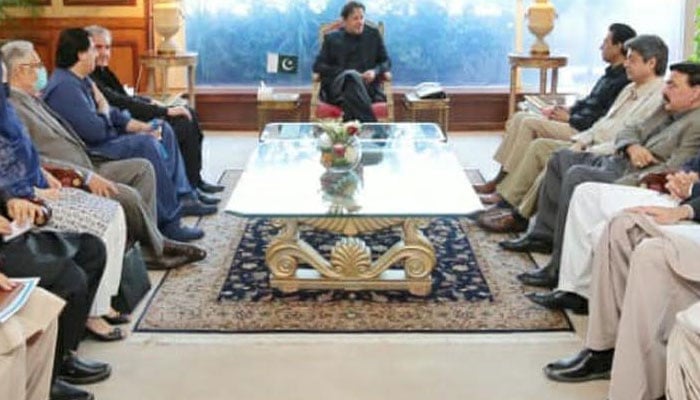 PM Imran Khan meets coalition partners.